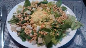 salada com lentilha germinada